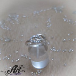 Сребърен дамски пръстен с цирконий R-894